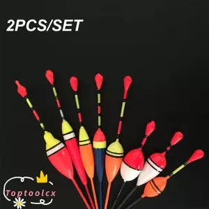 TOPTOOLCX 2 Chiếc Đá Mồi Câu Cá Phao Thời Trang Trượt Trôi Ống Các Loại Kích Thước Chỉ Báo
