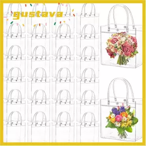 Túi mua sắm GUSTAVA, Túi đựng đồ PVC Túi Tote, Túi xách đeo vai Túi nhựa mỹ phẩm trong suốt chống thấm nước