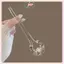 JRP Ngọc Trai Kim Loại Hình Chữ U Tóc Sti Retro Xanh Trắng Sứ Hình Chữ U Hanfu Kẹp Tóc Phụ Kiện Tóc JRP