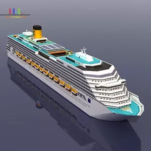 HL Tàu Du Lịch Mẫu Giấy Du Lịch Tàu 3D Mẫu Giấy DIY Xếp Hình Hướng Dẫn Sử Dụng Papercrafts Đồ Chơi LMWU