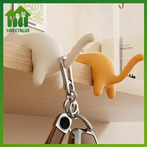 SWEET Dễ Thương Di Động Túi Mèo Móc Treo Bàn Móc Túi Xách Bapa Túi Du Lịch Người Tổ Chức Giá Đỡ Nhà Trang Trí Văn Phòng Bàn Bên Móc n