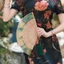 Tian Di Động Cổ Xanh Nữ Quạt Di Động Hanfu Cổ Điển Trung Quốc Gấp Quạt Sườn Xám Gấp Khiêu Vũ