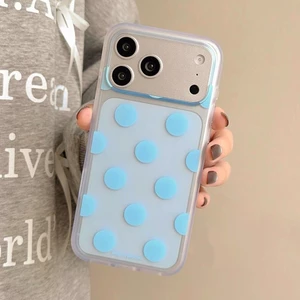 Ốp điện thoại mờ chấm bi cho iPhone 17 Pro Max 16 15 Pro Max Vỏ bảo vệ chống sốc
