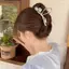 PNPIA- Kẹp Tóc Hoa Tulip Ba Đầu Lấy Kẹp Cho Người Phụ Nữ Thời Trang Đuôi Ngựa Cố Định Kẹp Tóc Đơn Giản Oversize Cá Mập Kẹp Phụ Kiện Tóc
