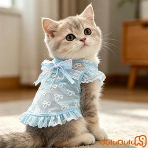 Quần áo mùa hè cho thú cưng Cung dễ thương Ngọc trai Sheer Trang phục mềm mại chống nắng cho thú cưng cho chó mèo