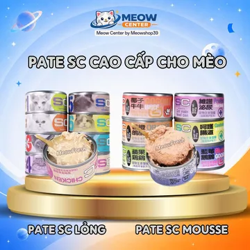 (Hỏa Tốc)(Combo 12-24) Pate SC cao cấp cho mèo, Pate SC Gravy & Pate SC Mousse mềm tan, dưỡng lông, mix trái cây cho mèo