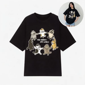 COD (Giao hàng trong 24 giờ) Áo Thun Nam Nữ Cartoon Basic Minimal Local Brand #1048