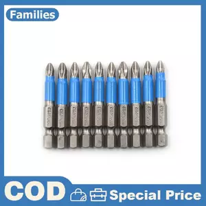 Mới 1 Máy Tính 1 / 4 "Lục Giác Từ Tính Chống Trơn Trượt Tầm Xa Tua Vít Điện Mũi PH2 Chiều Dài 50 Mm Một Mặt Dụng Cụ Điện