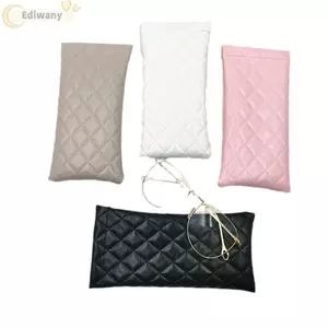 Túi đựng kính râm EDIWANY, Túi đựng kính da PU cao cấp, Túi đựng đồ trang sức chống nước đơn / hai lớp sáng tạo dành cho phụ kiện kính mắt du lịch