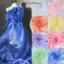 IAPPORTUNIA Laser Tulle, Vải Organza mỏng sáng bóng, Chất liệu thủ công Váy Organza trong suốt Vải cưới