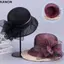 Mũ che nắng ngoài trời KANGN, Mũ trà Organza Mũ lưu vực mùa hè, Hoa màu trơn thoáng khí cho nữ Mũ ngư dân