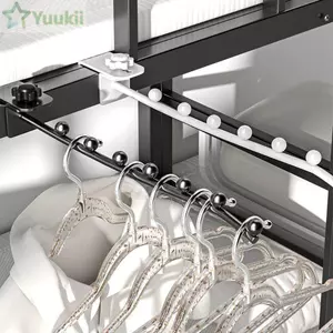 Giá phơi quần áo YUUKII, Tủ quần áo sắp xếp treo quần áo, Ký túc xá sinh viên Đầu giường sắt Tiết kiệm không gian Quần áo Móc treo nhà