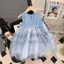 Bé gái (90-140) Mùa hè Phong cách mới Phong cách phương Tây Váy gạc Denim