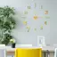 Đồng hồ treo tường 3D Đồng hồ kim thạch anh câm dán tường Đồng hồ trang trí nhà cửa