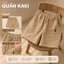 Quần Short Cho Bé Quần Kaki Bé Trai, Bé Gái Lưng Thun Chất Kaki Mềm Mịn LUXURY Nuggap