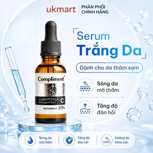 Serum Vitamin C 20% Compliment Dưỡng Trắng, Mờ Thâm Sạm, Cấp Ẩm Tăng Đàn Hồi 27ml