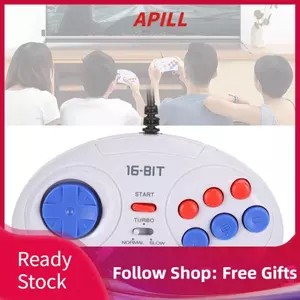 Apill Bộ điều khiển trò chơi mini tiện dụng Zopsc-1 16Bit Retro Tay cầm chơi game cầm tay màu trắng cầm tay cho các trò chơi điện tử cổ điển [trò chơi điện tử]