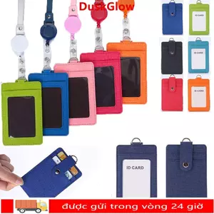 Hộp đựng thẻ làm việc DUSKGLOW Thời trang có thể thu vào bằng dây buộc Đồ dùng văn phòng trường học ID Business