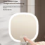 Gương Trang Điểm LED Có Thể Gập Lại Với Ánh Sáng Di Động Du Lịch Để Bàn Gương Dành Cho Học Sinh Ký Túc Xá HD USB Thông Minh Sạc Điều Khiển Cảm Ứng Gương Vanity