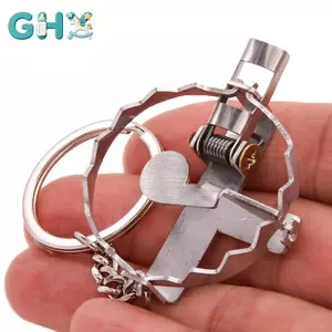 GHX Mini Chuột Bẫy Móc Khóa Thép Không Gỉ Mini Kẹp Móc Khóa Cho Tính Khí Và Cá Tính Trang Sức Quà Tặng Cho Nam Nữ VN
