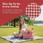 Túi Tote vải HNKMP Gingham có thiết kế kẻ sọc trắng và không gian rộng rãi Hoàn hảo cho công việc đi học Mua sắm sử dụng hàng ngày.