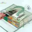 HL 1 Thư mục cầm tay chống nước trong suốt di động dung tích lớn, Túi đựng hồ sơ có thể mở rộng, Túi đựng hồ sơ tự dính PVC LMWU