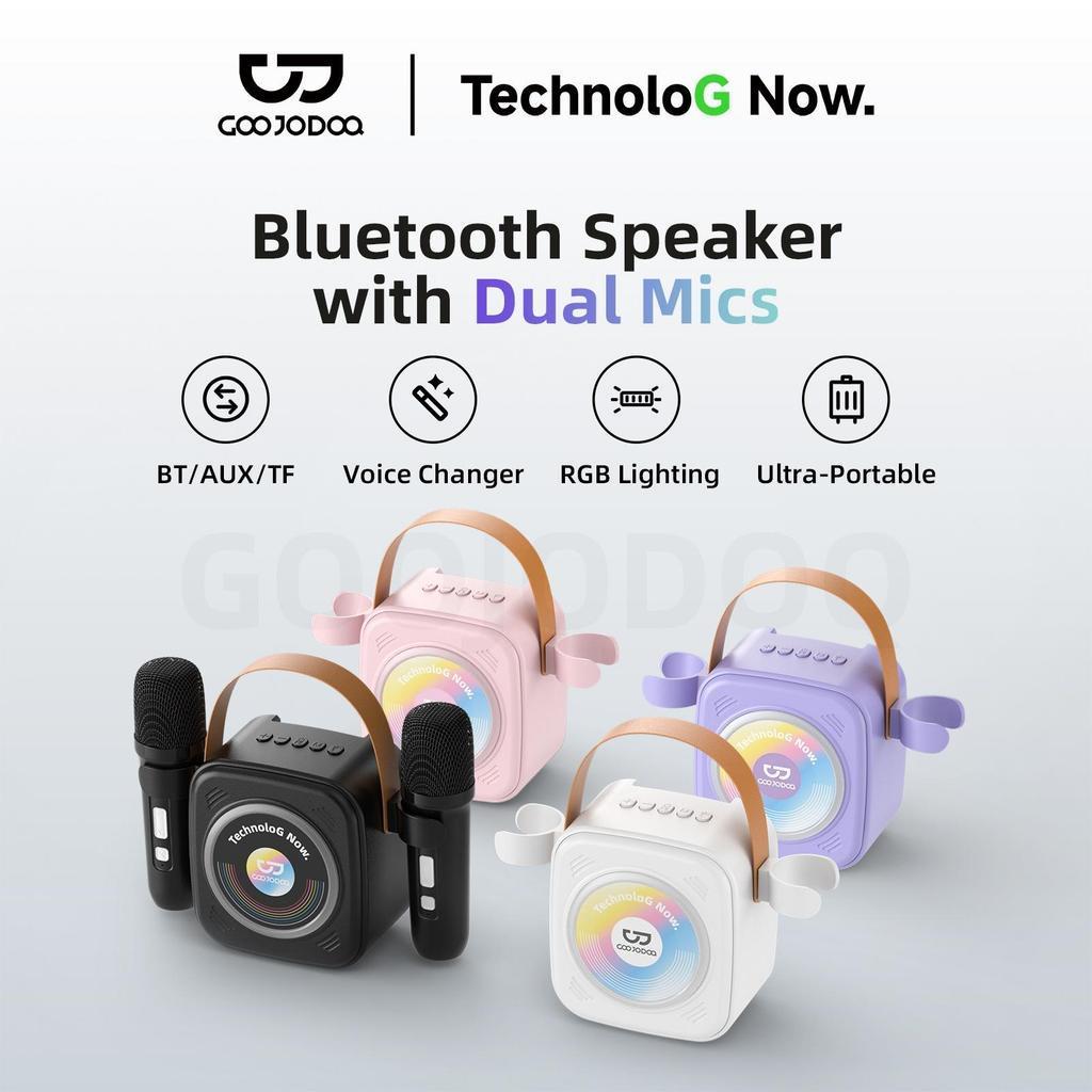 GOOJODOQ Loa Bluetooth Micro Không Dây Kép 5 Hiệu Ứng Âm Thanh Vui Nhộn RGB Nhịp Điệu Chiếu Sáng Tuổi Thọ Pin Lâu Dài