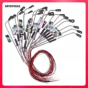 20 x Công viên xe lửa Đường sắt 3V Cột đèn LED HO Tỉ lệ 1: 100 Sân Bố trí phong cảnh