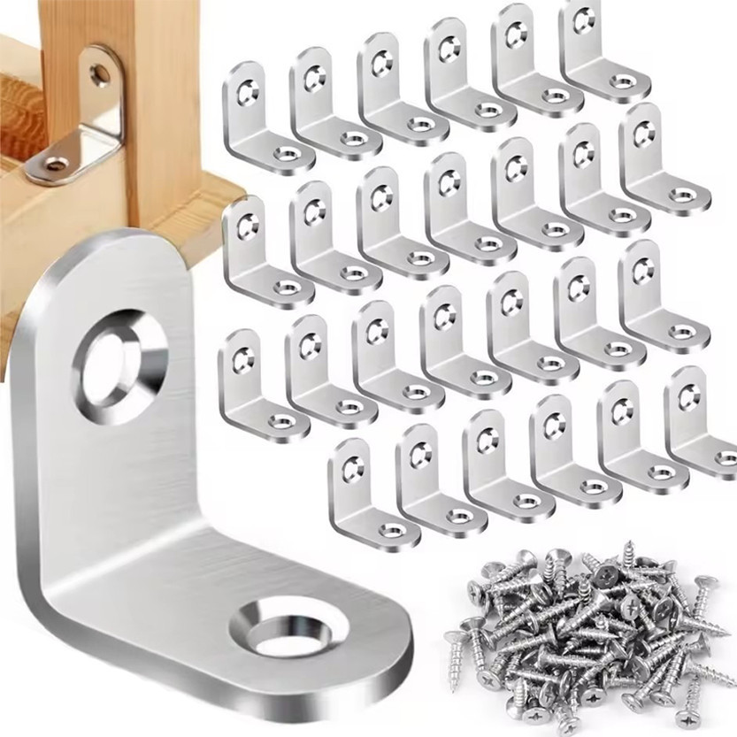 Giá đỡ khớp 90 độ L / Đầu nối góc bằng thép không gỉ / Chốt tủ khung giường nội thất