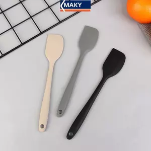 MAKY 1 Thìa Silicon Cấp Thực Phẩm Cho Dụng Cụ Cạo Nướng Nonsti Chịu Nhiệt Nấu Thìa Liền Mạch Máy Rửa Bát An Toàn VN