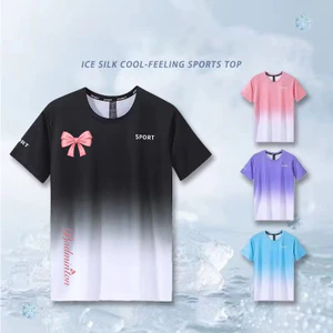 Yonex Thể Thao Gradient Tay Ngắn 2026 Mùa Hè Mới Nhẹ Thoáng Khí Tennis Bóng Chuyền Ngoài Trời Hợp Thời Trang Đáy Top