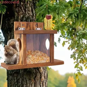 MECOVED Sóc Ăn, Treo Hộp Ăn Hamster Bền Đẹp, Đồ Dùng Cho Thú Cưng Bằng Gỗ Đa Năng Cho Chim Ăn Tại Nhà