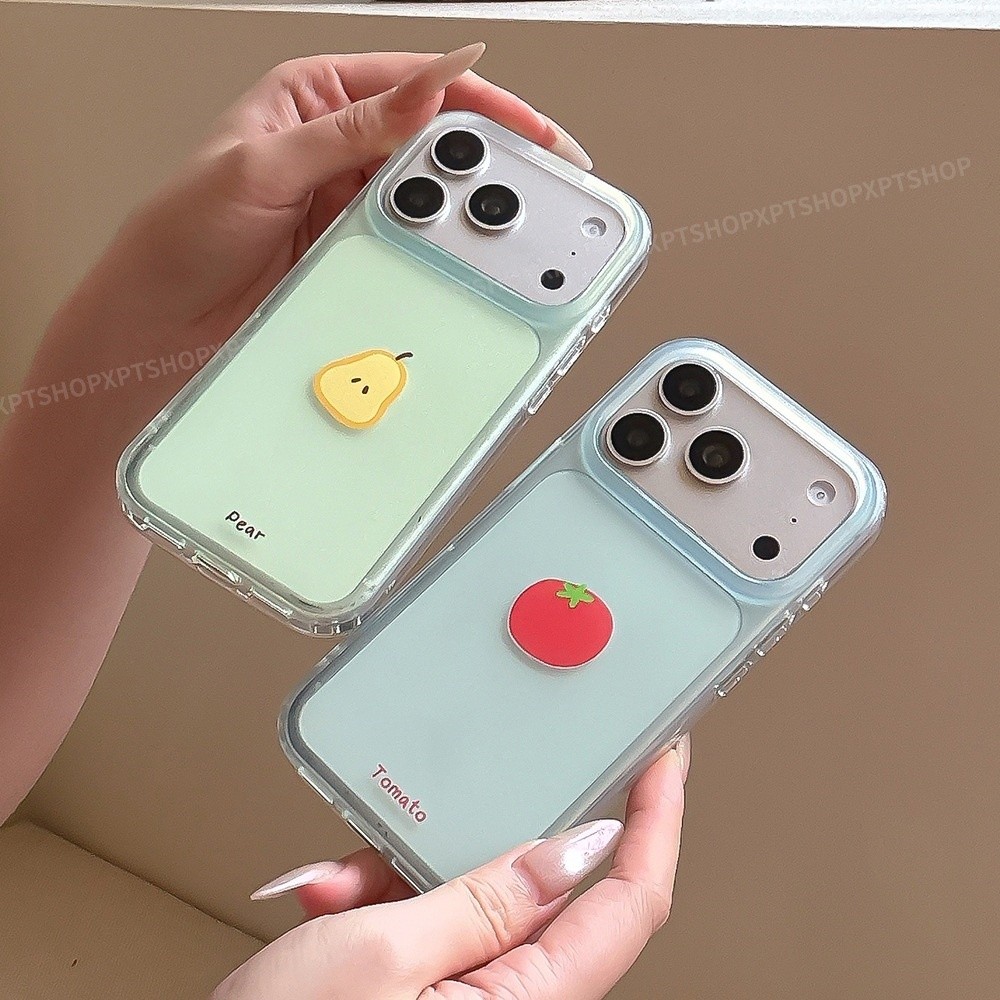 Ốp điện thoại mờ dâu Starfruit Tomato Jelly cho iPhone 17 Pro Max 16 15 Pro Max Vỏ bảo vệ chống sốc