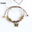 KUZHEN Cá Tính Có Thể Điều Chỉnh Gốm Đính Hạt Vòng Tay Vintage Phong Cách Dân Tộc Bướm Mặt Dây Chuyền Vòng Tay Bohemian Trang Sức Quà Tặng HOT