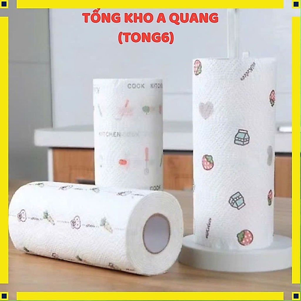 Khăn Giấy Lau Bếp Có Thể Giặt Được,Khăn Lau Bếp Tái Sử Dụng Nhiều Lần - CUỘN KHĂN GIẤY 4O TỜ LAU BẾP ĐA NĂNG