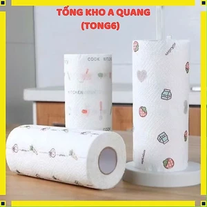 Khăn Giấy Lau Bếp Có Thể Giặt Được,Khăn Lau Bếp Tái Sử Dụng Nhiều Lần - CUỘN KHĂN GIẤY 4O TỜ LAU BẾP ĐA NĂNG