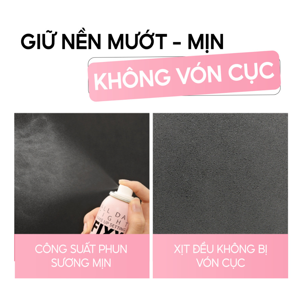 [Bán chạy nhất][120ml] Xịt Khóa Makeup Toàn Diện, Hiệu Ứng Căng Bóng, Nền Mịn Lì Trên Da All Day Setting Fixx So Natural