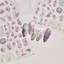 Tím Iris Sườn Xám Pha Lê Kim Cương Làm Móng Tay Miếng Dán Phong Cách Trung Hoa Mực Mới Phong Cách Trung Hoa Thư Pháp Ngọc Trai Đẹp Làm Móng Tay Miếng Dán