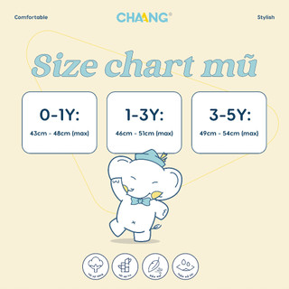 Chaang SS26.T6.2 Mũ lưỡi trai tai thú/Nơ Wild cho bé 6m-5y