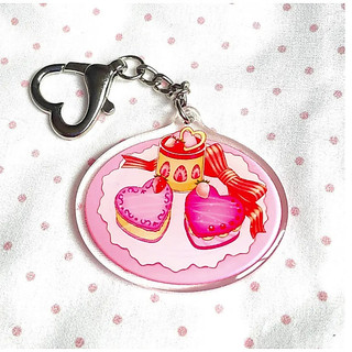 Yumeiro Patissiere Epoxy Keychains | Hearts in Love Macarons | 2 inches | Double-sided Acrylic Bag Charm