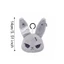 QEARY Halloween Plushie, Thỏ Gothic Nhỏ Gọn Mềm Mại, Búp Bê Quirky Màu Trơn Handmade-look Fluffy Stitch Bunny Key Organizer
