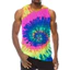 Rainbow 3D Tank Top Nam, Áo Vest dạo phố mùa hè Harajuku, Áo thun không tay mềm mại thoáng khí