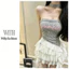 Milyfashion In Hình Ngôi Sao Xù Ống Top Mỏng Hơn Nhìn Một Vai Streamer Không Đều Ngắn Y2K Mùa Hè Phong Cách Mới VMXO Gợi Cảm