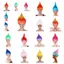 DARON Troll Tóc Giả, Tổng Hợp Lông Tơ Halloween Màu Tóc Giả, Hộp Đêm Thoáng Khí Ngộ nghĩnh Thẳng Cosplay Đảng Tóc Giả Nữ