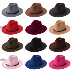 JUIC Nỉ Fedora Mũ Nam Nữ Vành Rộng Thu Đông Panama Mũ Jazz