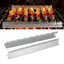 AA 2 Chiếc Xiên Giá Đỡ Chống Trơn Trượt Rãnh Thép Không Gỉ Chịu Lực Dài BBQ Dụng Cụ Nướng Thịt Nướng Shish Kabob Ra Dụng Cụ Ngoài Trời VN