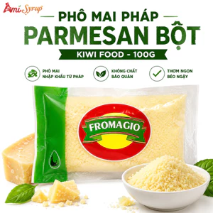 Phô Mai Pháp Parmesan Fromagio Kiwi Food 100g, Bột Phô Mai Đậm Vị Nhập Khẩu Chính Hãng Từ Pháp