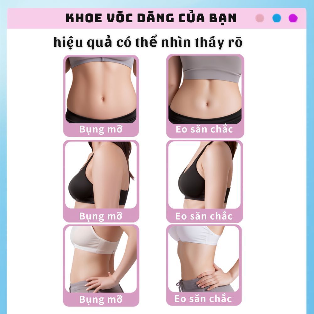 HuyDangSport Máy Massage Bụng Giảm Mỡ Giảm Bụng & Massage Toàn Thân, Tặng Đai Điều Chỉnh Cấp Độ Pin 60 Phút M001