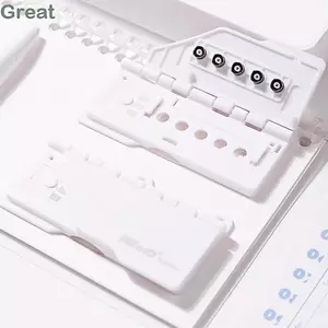 Công cụ đục lỗ giấy TUYỆT VỜI, Máy đục lỗ nhựa 5 lỗ, Di động Nhẹ Scrapbooking Trắng Học sinh Máy đục lỗ cầm tay Văn phòng Trường học Sử dụng