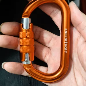 Leo núi trên không An toàn làm việc Carabiner 30KN Căng thẳng Loại O Khóa chính Khóa chuyên nghiệp Nhẹ Bền